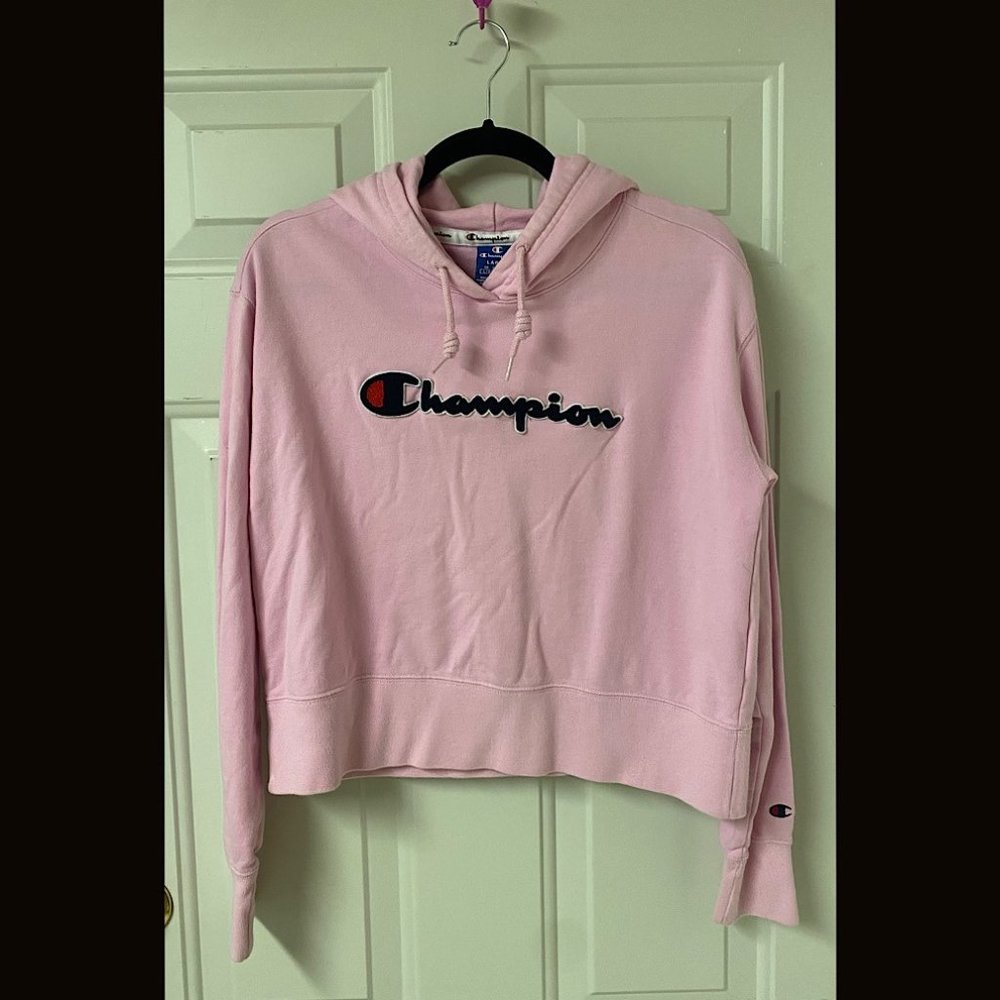 Champion Cropped Hoodie Size Large